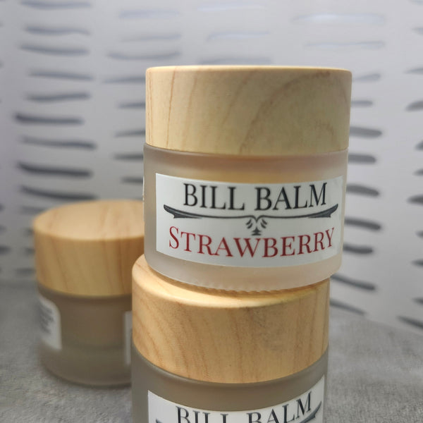 Lip Balm - Strawberry - Frosted Jar
